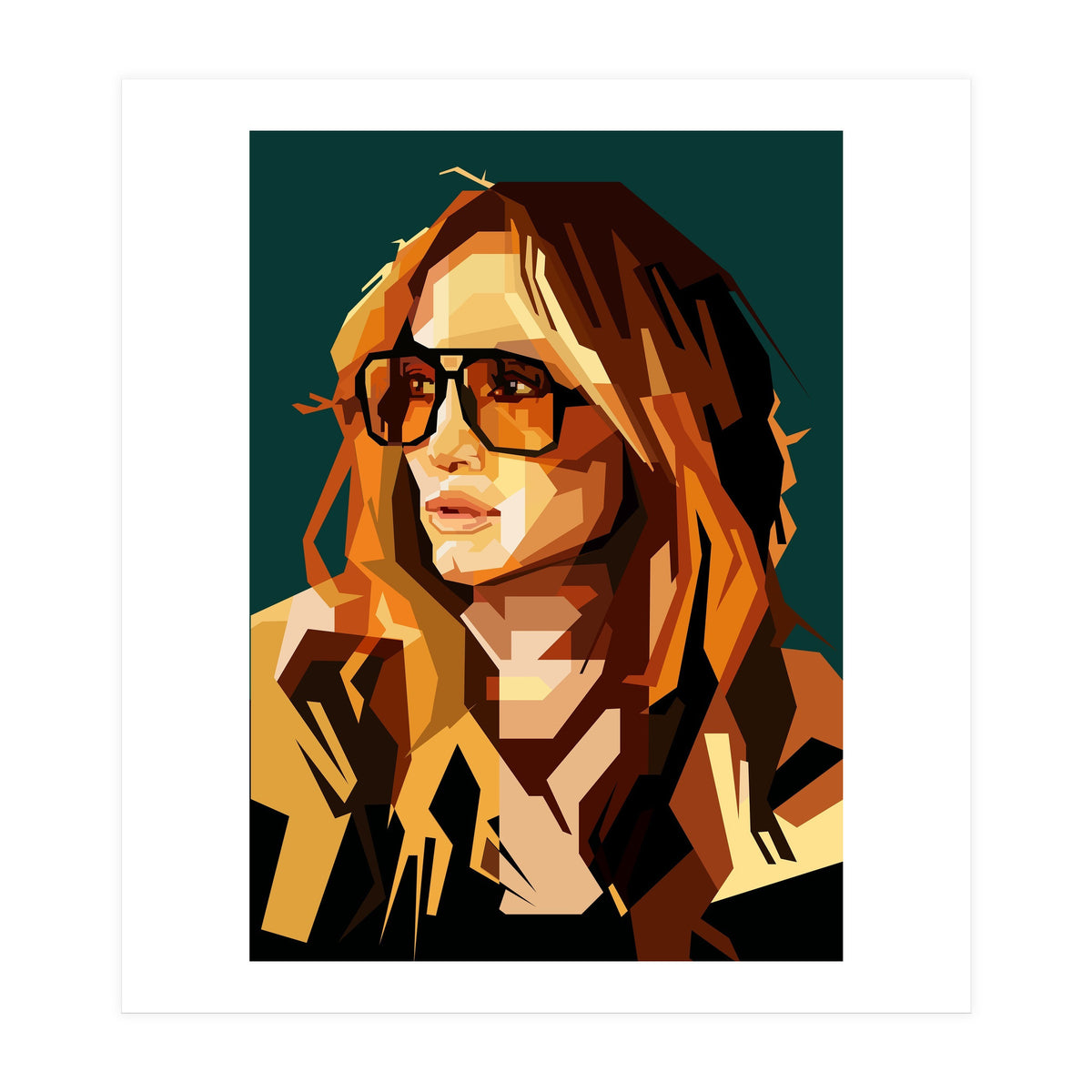 Jennifer Lopez Celebrity Art Retro Style Illustration (Print Only)