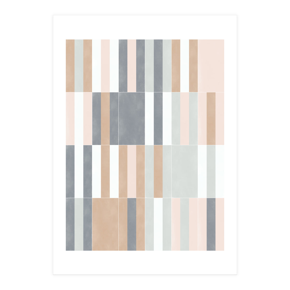 Muted Pastel Tiles 03 (Print Only)