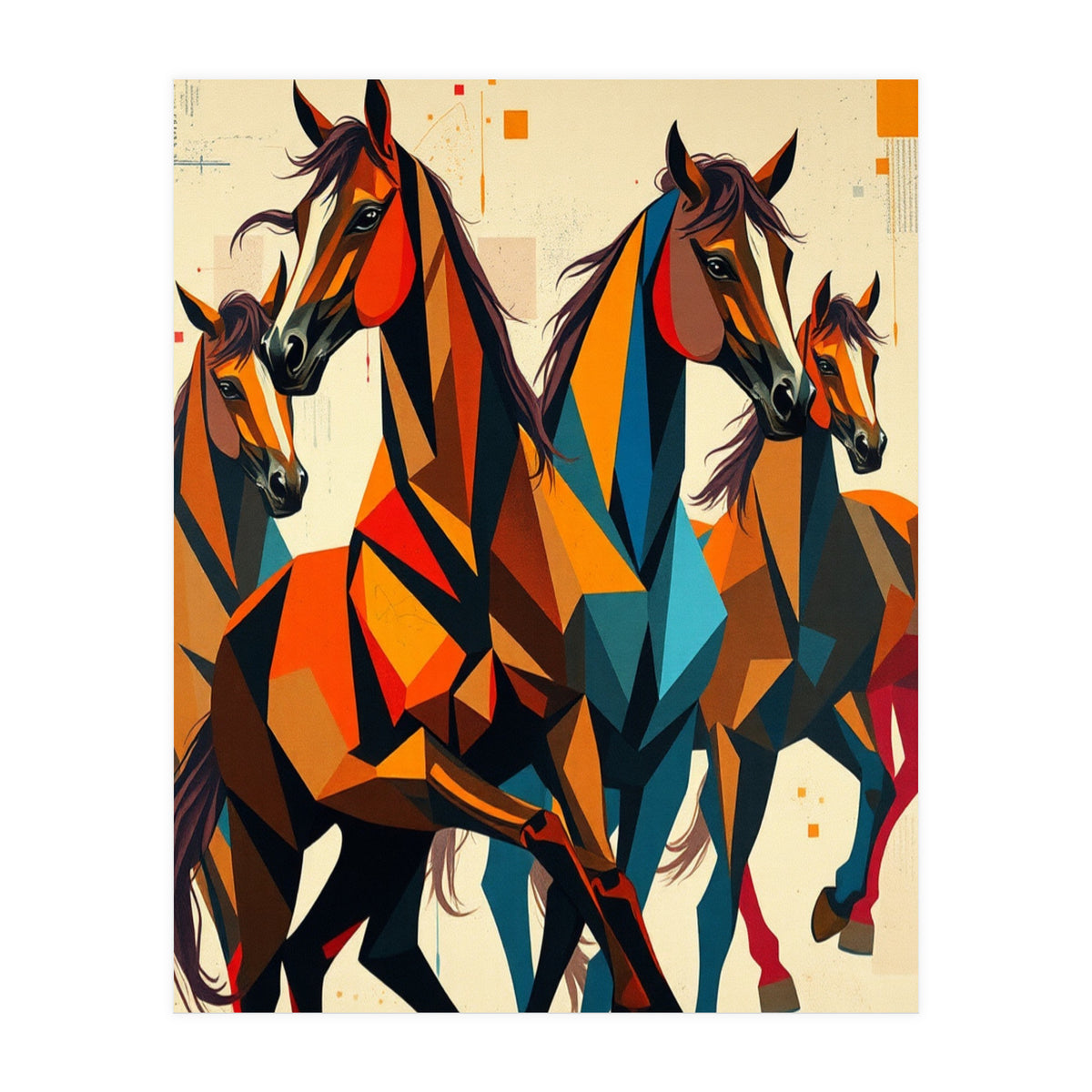 Abstract Horse Modern (Print Only)