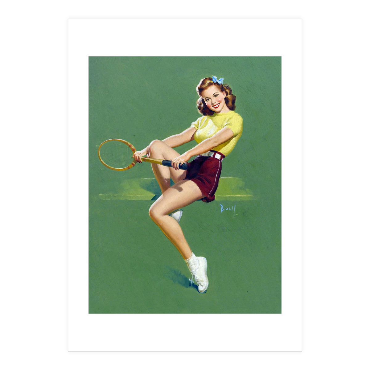 Pinup Tennis Player (Print Only)