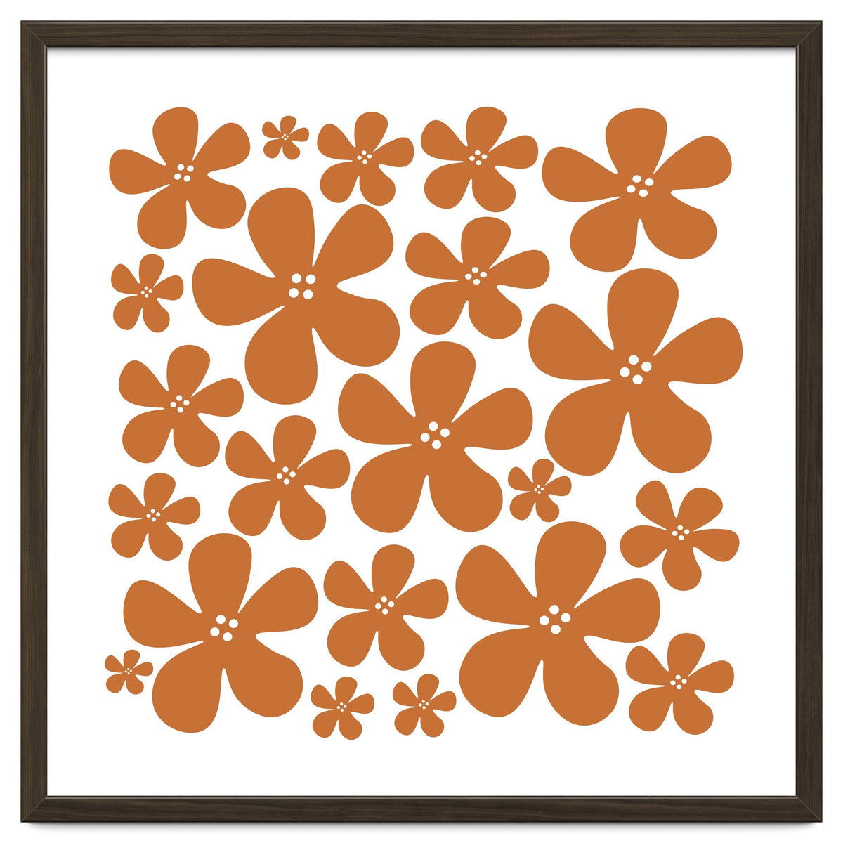 Brown Flowers Pattern