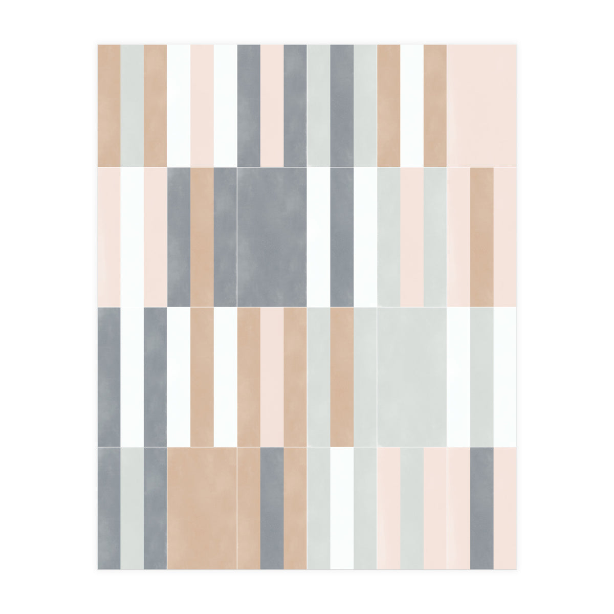 Muted Pastel Tiles 03 (Print Only)