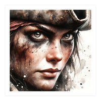 Fierce Pirate Captain Portrait (Print Only)