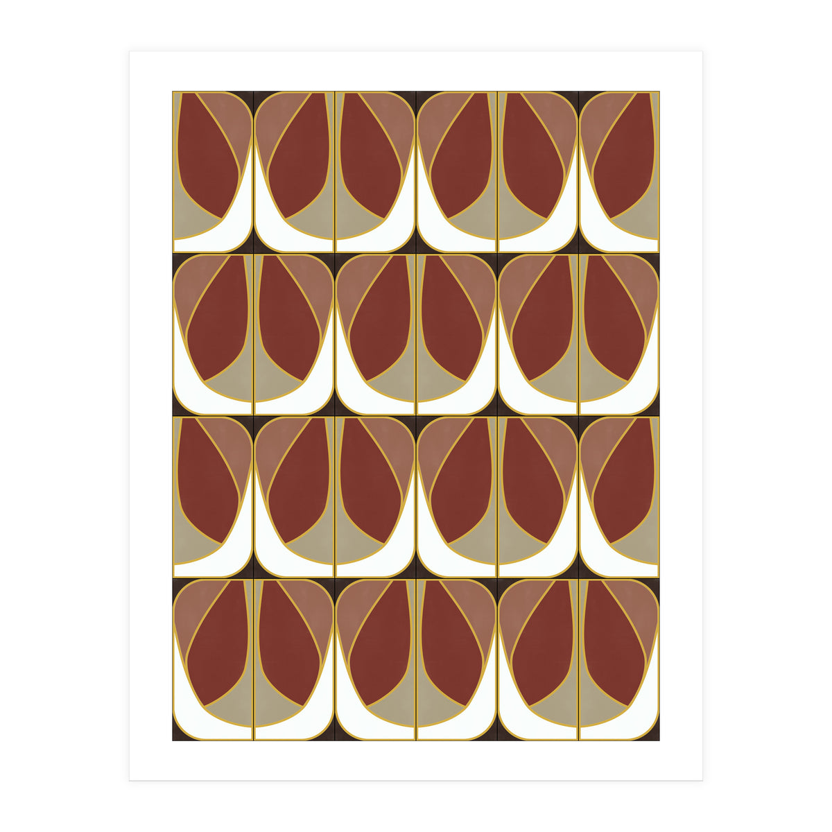 Umber Deco Tiles (Print Only)