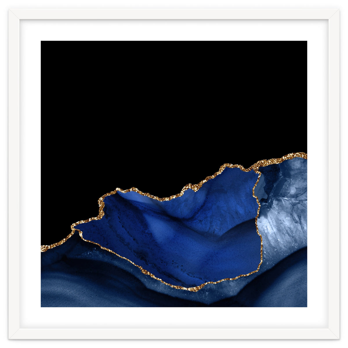 Navy & Gold Agate Texture 06