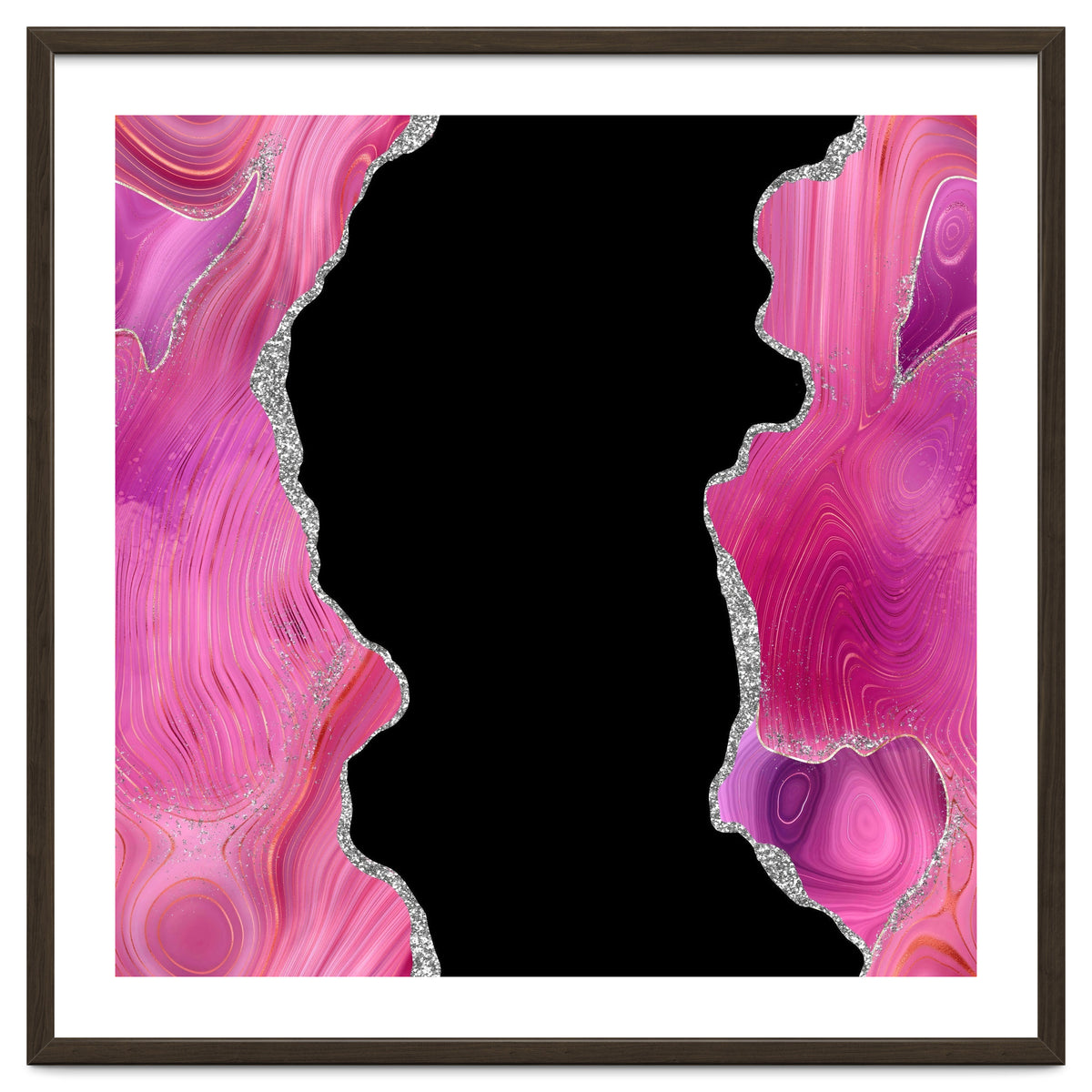 Magenta & Silver Agate Texture 02