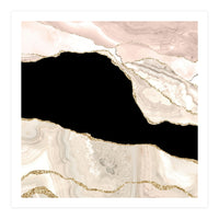 Ivory & Gold Agate Texture 01 (Print Only)