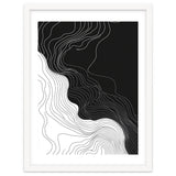 Abstract Black And White Wavy Lines Flowing thumbnail