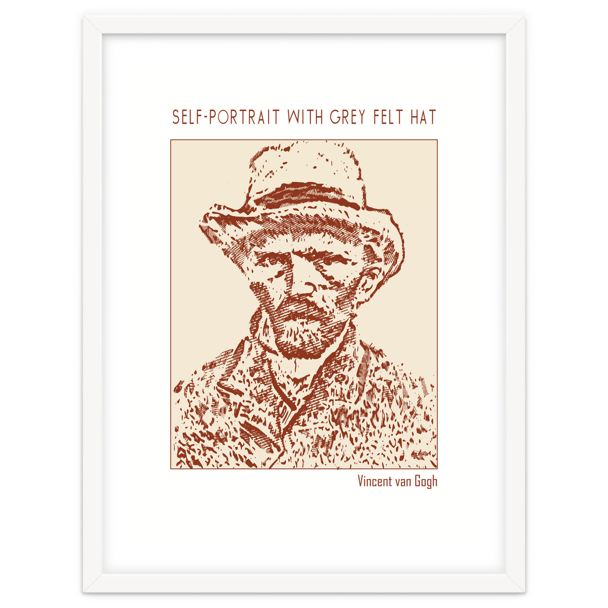 Self Portrait With Grey Felt Hat – Vincent Van Gogh