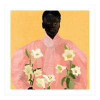 Girl Holding Flowers 2 (Print Only)
