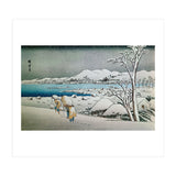 SNOW LANDSCAPE - JAPANESE ENGRAVING - 19TH CENTURY. (Print Only) thumbnail