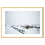 No people on a bench in the snowy winter thumbnail