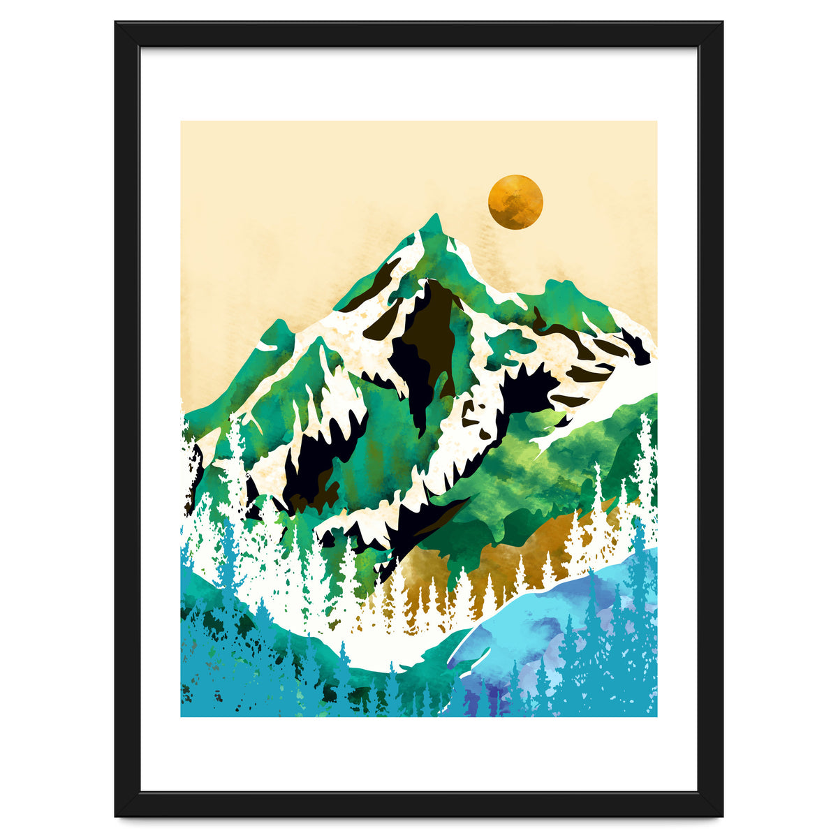 Grass Is Greener Wherever It Is Loved Positivity Nature Landscape Snow, Winter Mountains Painting Forest, Wild Travel Adventure