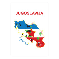 Yugoslavia Map (Print Only)