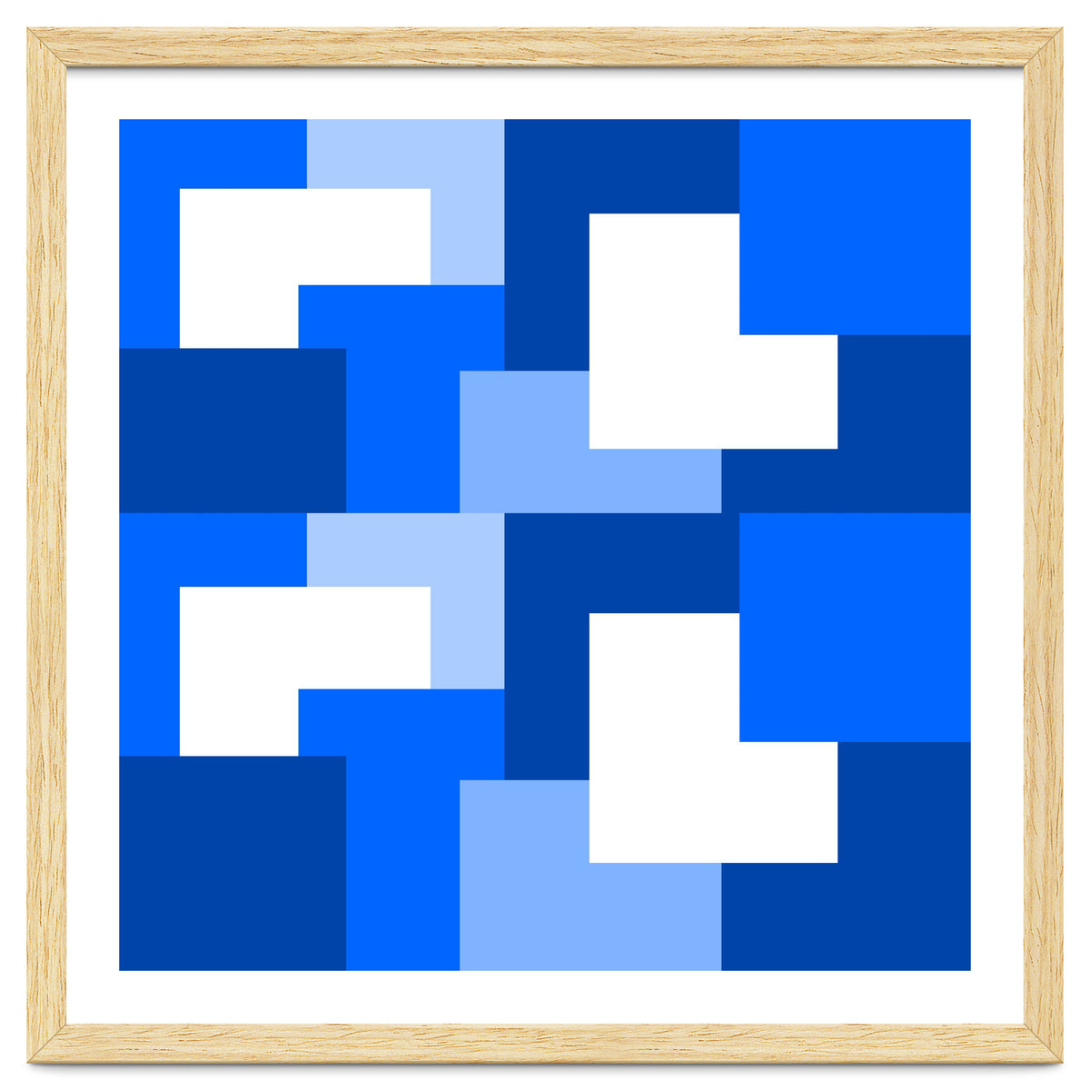 Blue Abstract Square Tiles
