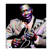 BB King. American Blues Guitarist in Colorful Art (Print Only)