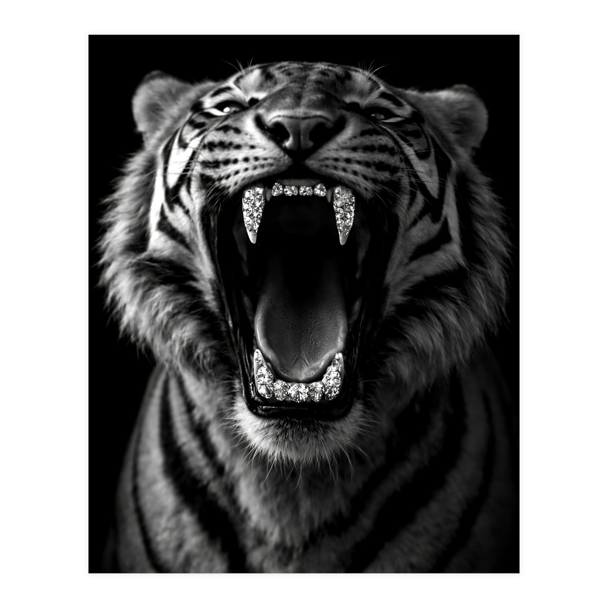 Roaring Tiger portrait  (Print Only)