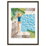 Click, Summer Travel Poolside Swim, Moroccan Tiles Staycation Vacation Holiday, Bohemian Woman Swimsuit Fashion Pose thumbnail