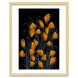 Linocut flower meadow black thumbnail
