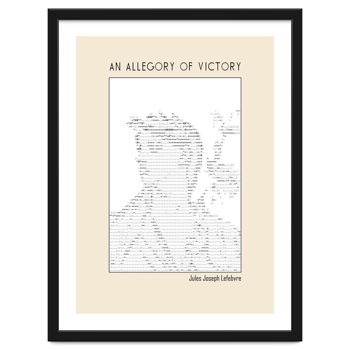 An Allegory Of Victory – Jules Joseph Lefebvre Ascii Art