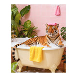 Leopard in Bathtub, Surreal Bathroom Scene (Print Only) thumbnail