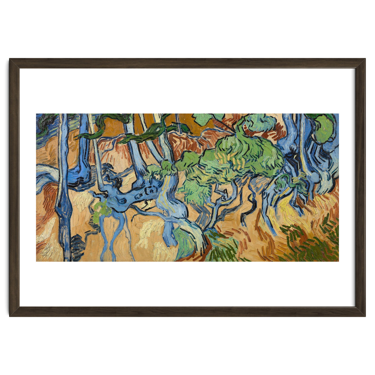 Tree Roots. Date: July 1890, Auvers-sur-Oise. Dimensions: 50.3 cm x 100.1 cm, 69.8 cm x 119.7 cm.