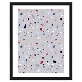 Modern Gray Blue Rounded Terrazzo thumbnail