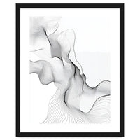 Abstract Black And White Flowing Lines