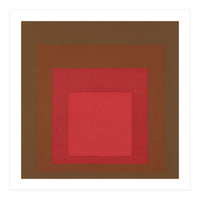 JOSEF ALBERS - HOMAGE TO THE SQUARE, RED, BROWN  (Print Only)