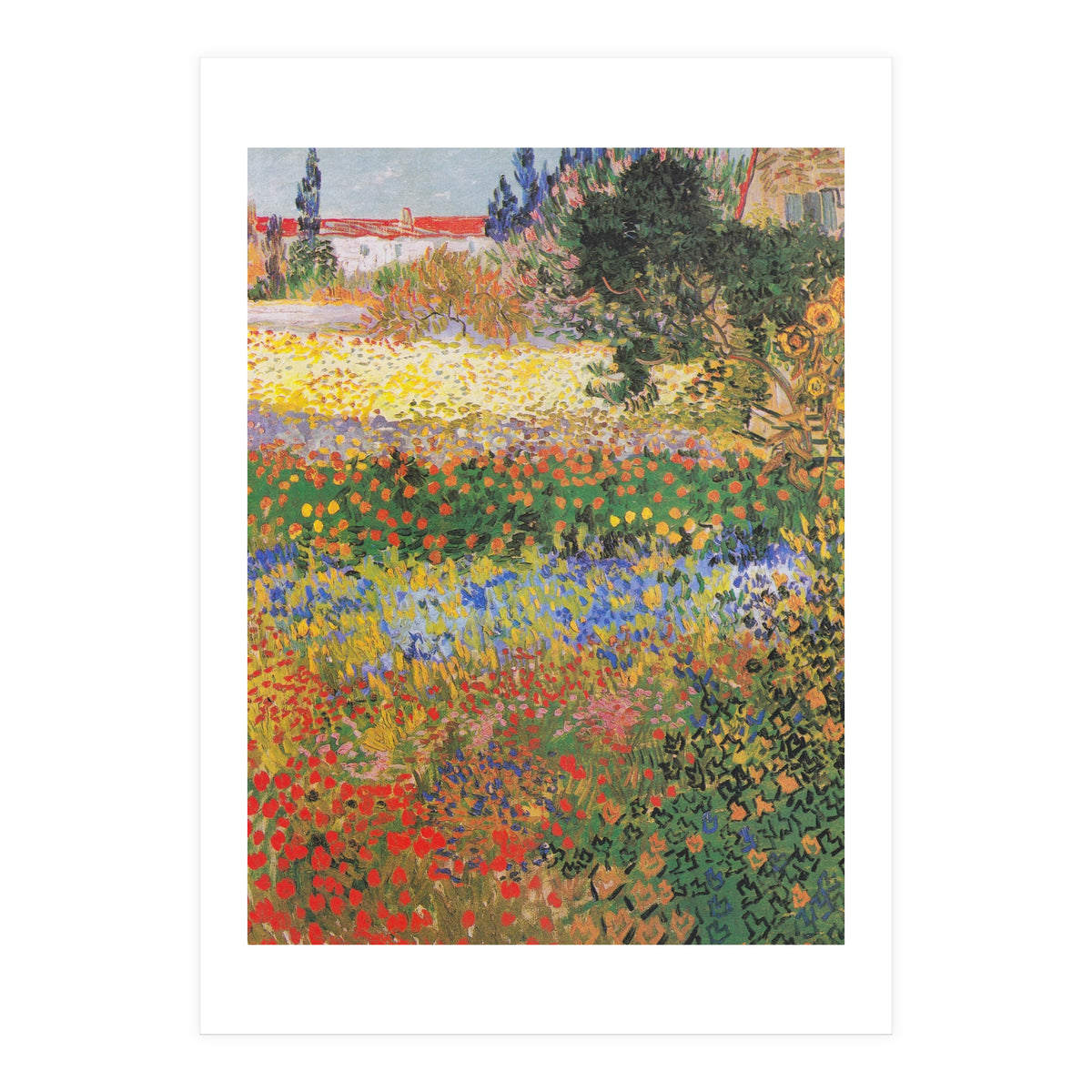 Vincent van Gogh – Flowering Garden – Classic Floral Masterpiece (Print Only)