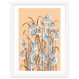 Linocut Flower Meadow Peach Fuzz thumbnail