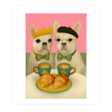 French Bulldogs At Breakfast Café (Print Only) thumbnail