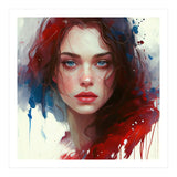 Modern Fairy Tale Blue Eyed Portrait (Print Only) thumbnail