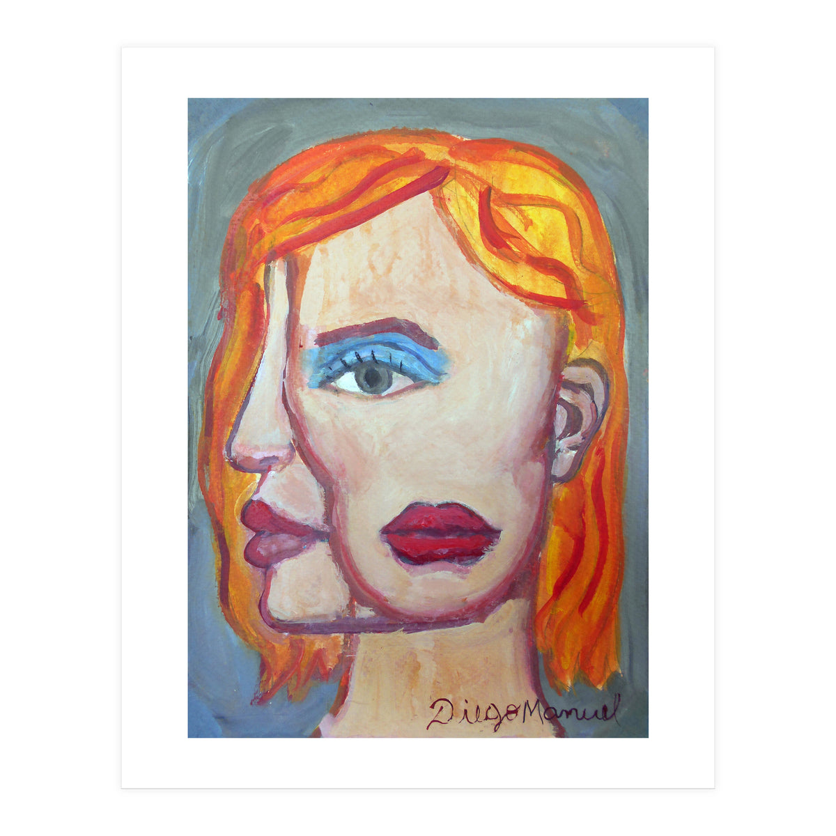 Cabeza De Mujer 6 B (Print Only)