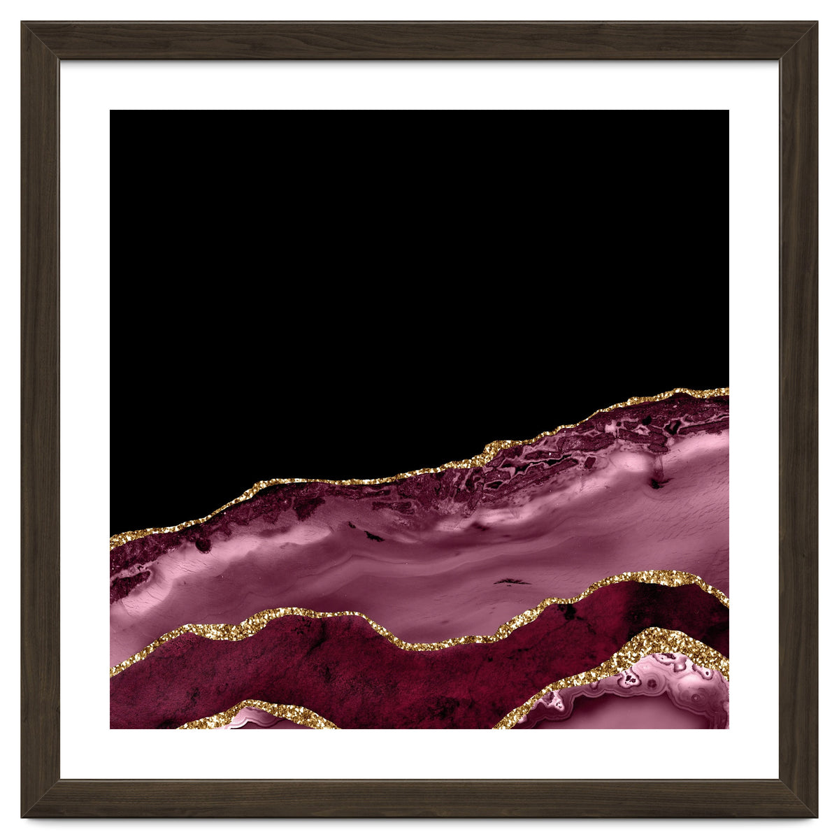 Burgundy & Gold Agate Texture 17