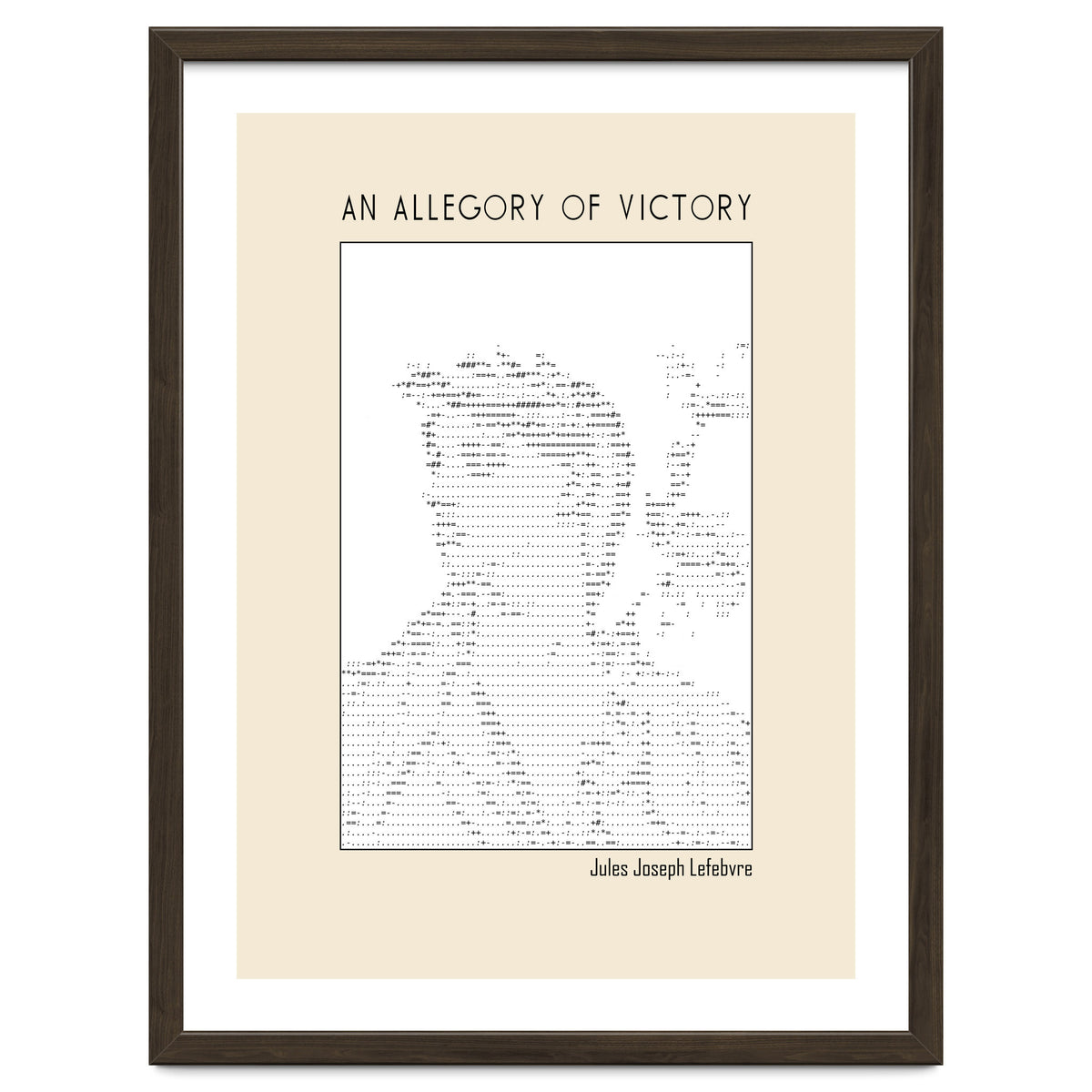 An Allegory Of Victory – Jules Joseph Lefebvre Ascii Art