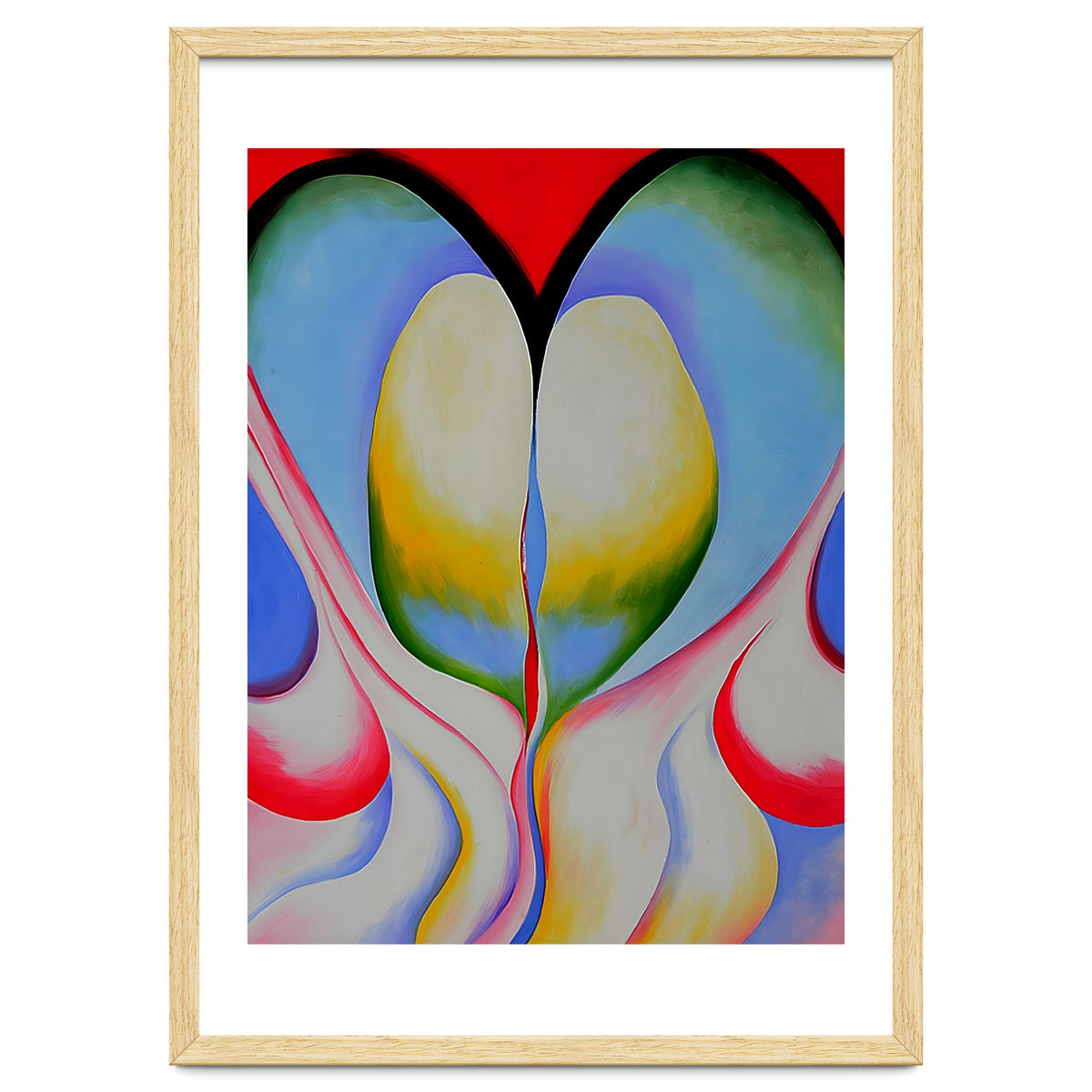Georgia O’Keeffe – Series 1, No. 8 (1918) | Expressive Abstract Watercolor of Organic Rhythm and Modernist Form