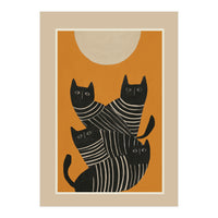 Abstract Black Cats (Print Only)