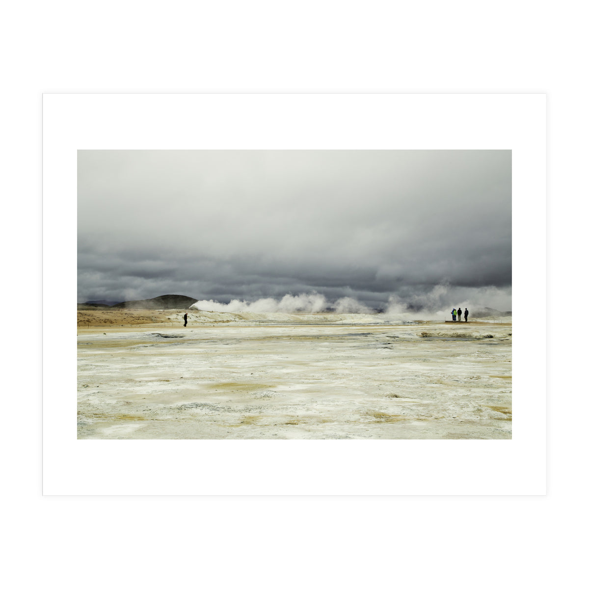 Tourists at the volcano steam spot - Iceland (Print Only)