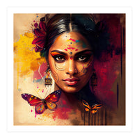 Golden Butterfly Hindu Portrait (Print Only)