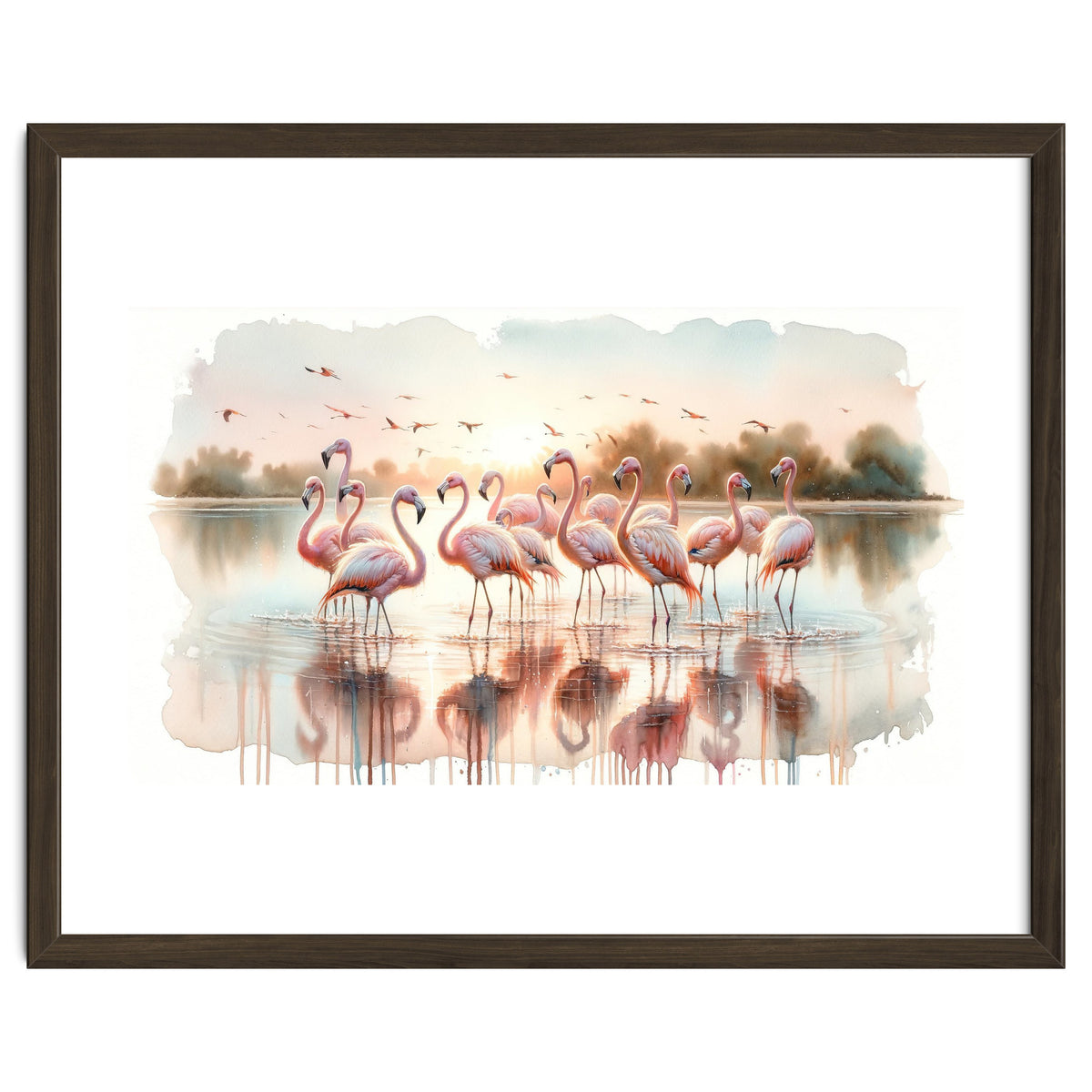 Serene Flamingo Sunrise
