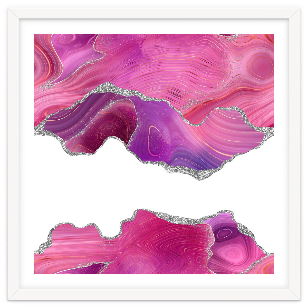 Magenta & Silver Agate Texture 07