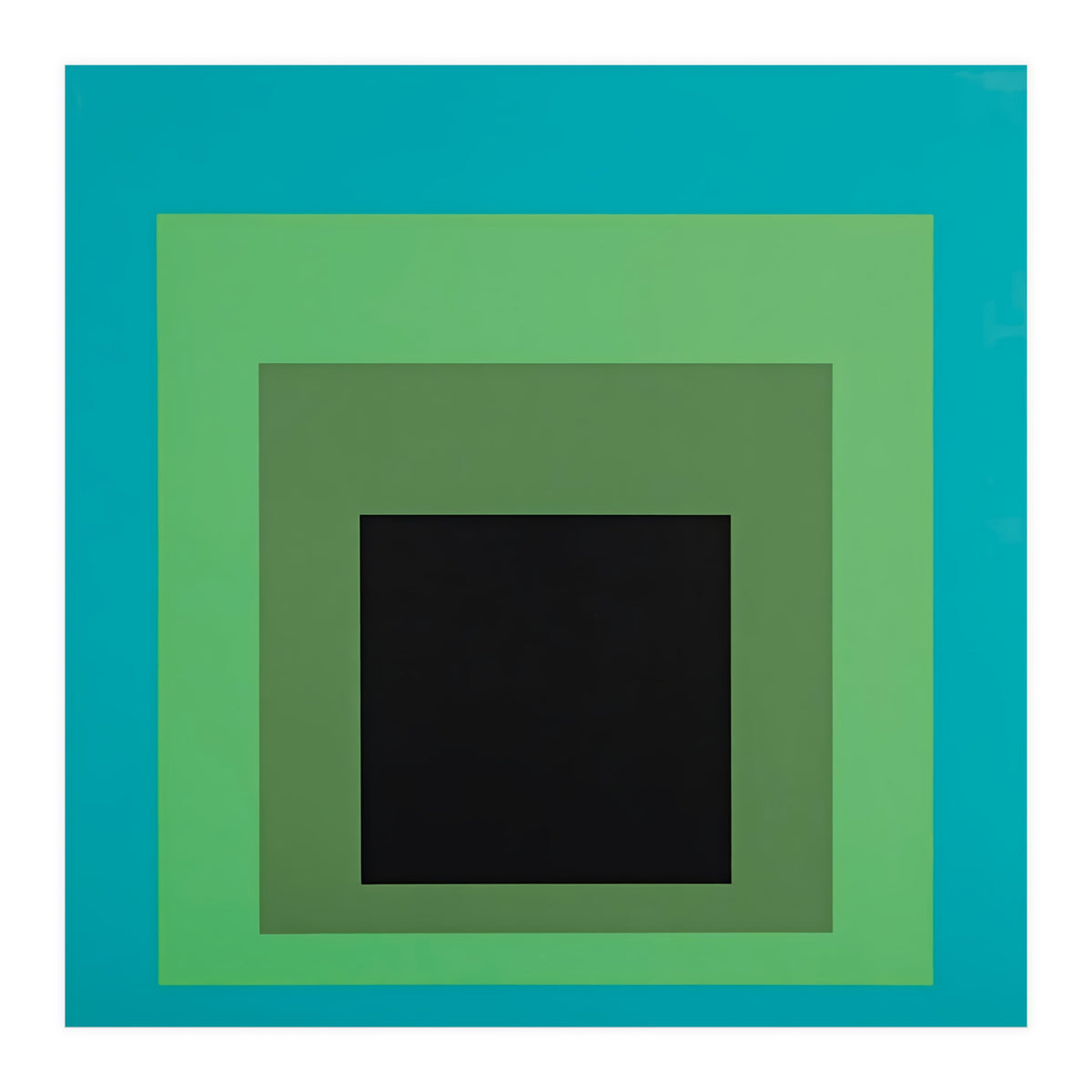JOSEF ALBERS - HOMAGE TO THE SQUARE GREEN BLACK (Print Only)