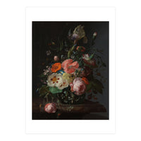 Still Life with Flowers on a Marble Tabletop. Dating: 1716. Measurements: h 48.5 cm × w 39.5 cm. (Print Only)