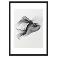 Abstract Black Flowing Fabric Wave