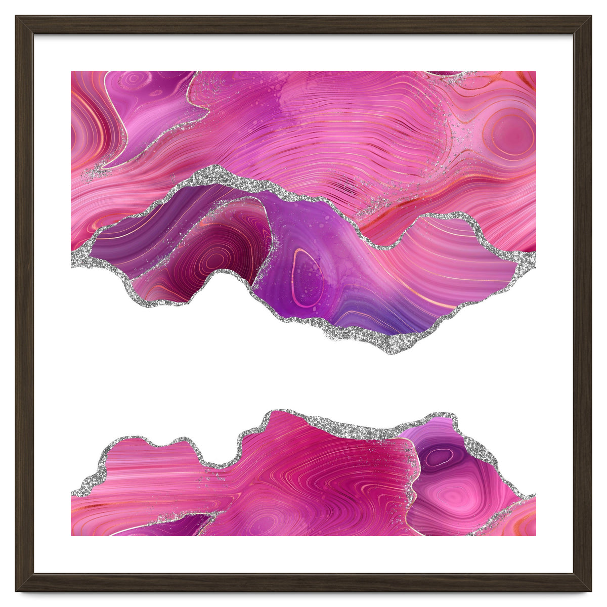 Magenta & Silver Agate Texture 07