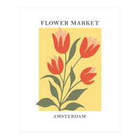 Amsterdam Flower Market - Modern Colorful Botanical Print (Print Only)