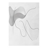 Abstract Black And White Flowing Lines And Shapes (Print Only) thumbnail
