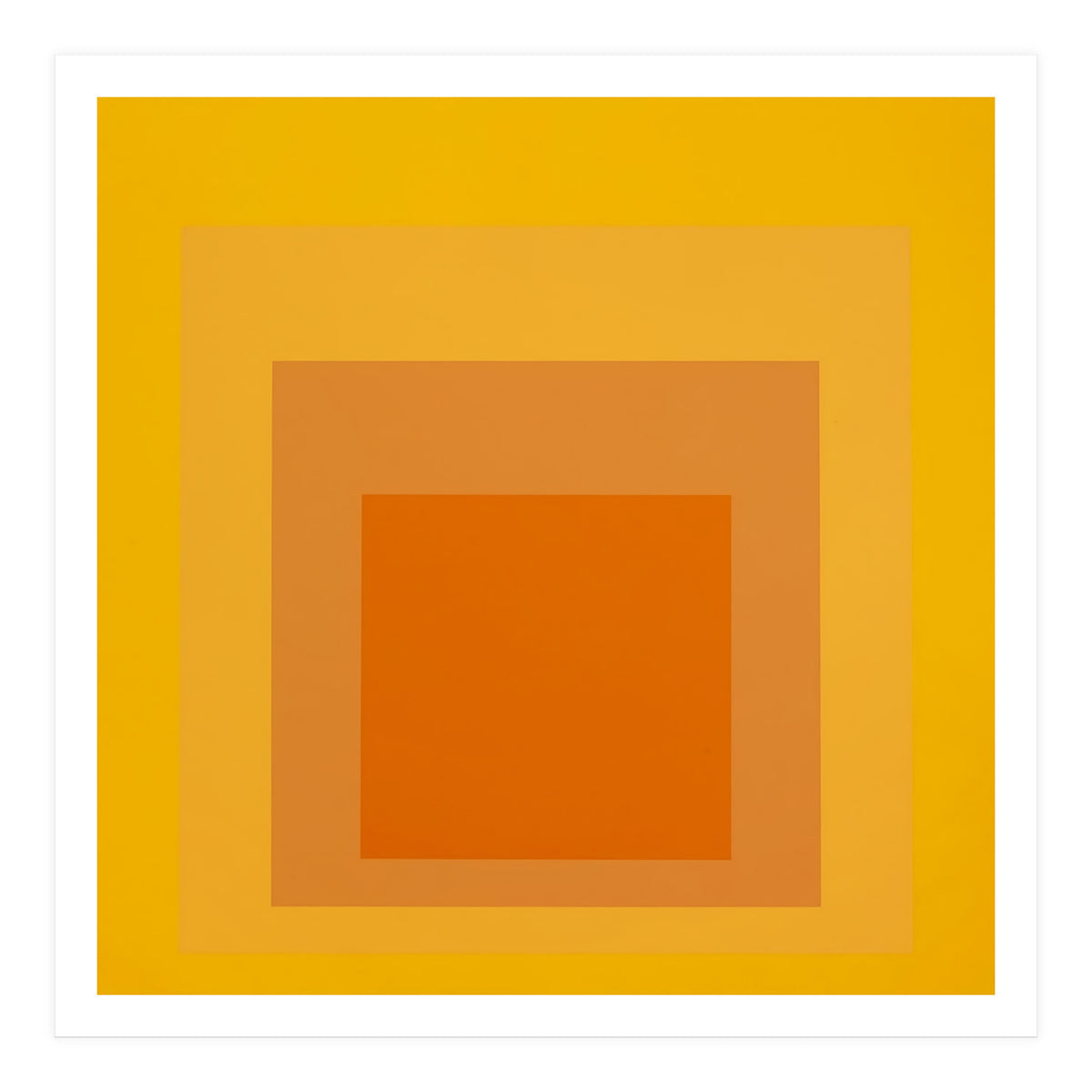 JOSEF ALBERS - HOMAGE TO THE SQUARE YELLOW ORANGE 2. HIGH RESOLUTION (Print Only)