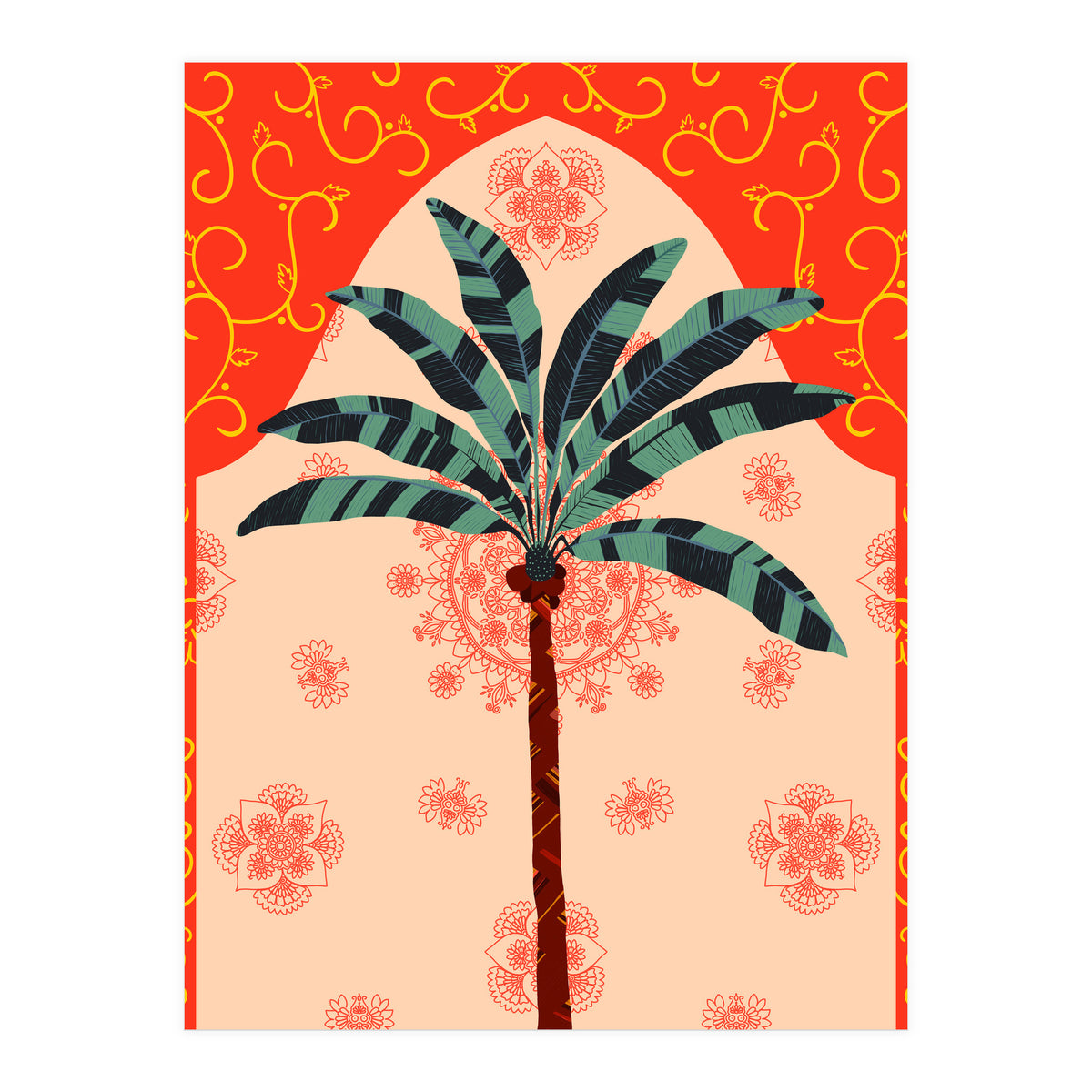 Auspicious, Good Luck Positivity Optimism, Good Vibes Mindset Growth Festival, Palm India Celebration (Print Only)